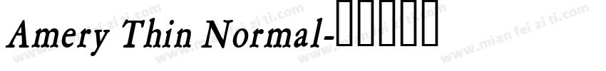 Amery Thin Normal字体转换